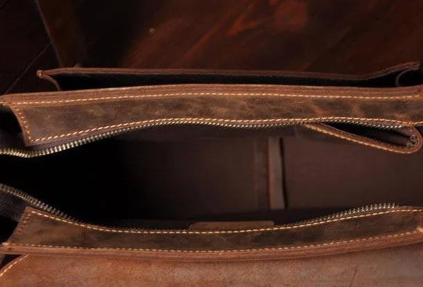 Handmade leather men Vintage messenger Bags Cool Shoulder Bag laptop Bags