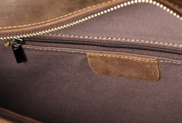 Handmade leather men Vintage messenger Bags Cool Shoulder Bag laptop Bags