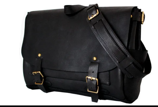 Handmade leather mens Briefcases messenger bagshoulder vintage laptop bag
