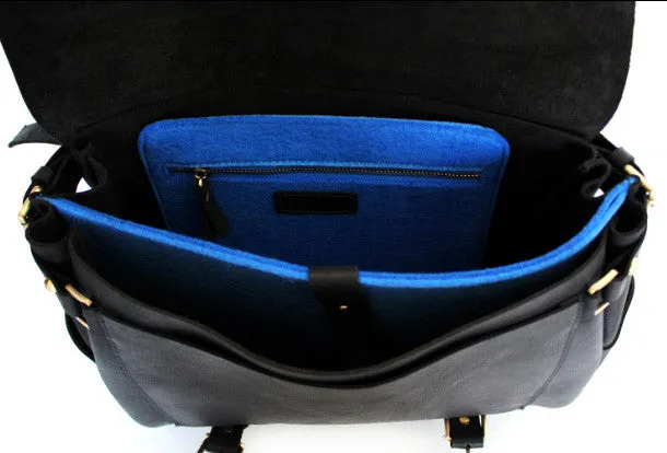 Handmade leather mens Briefcases messenger bagshoulder vintage laptop bag