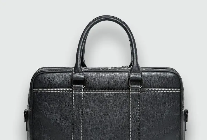 Handmade Leather Mens Cool Messenger Bag Work Bag Business Bags Briefcase Bag for men