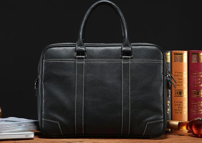 Handmade Leather Mens Cool Messenger Bag Work Bag Business Bags Briefcase Bag for men