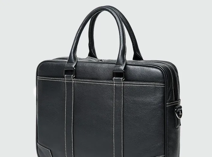 Handmade Leather Mens Cool Messenger Bag Work Bag Business Bags Briefcase Bag for men