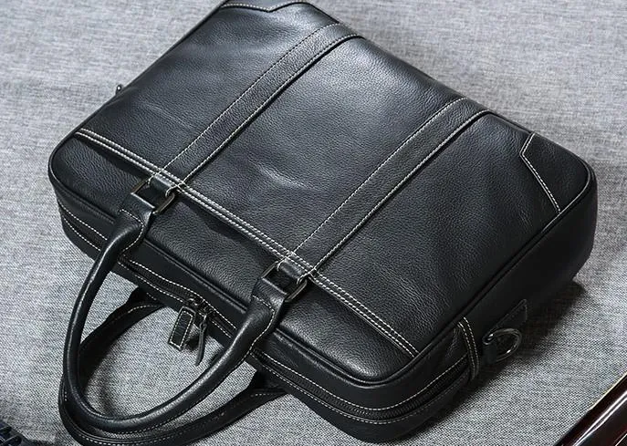 Handmade Leather Mens Cool Messenger Bag Work Bag Business Bags Briefcase Bag for men