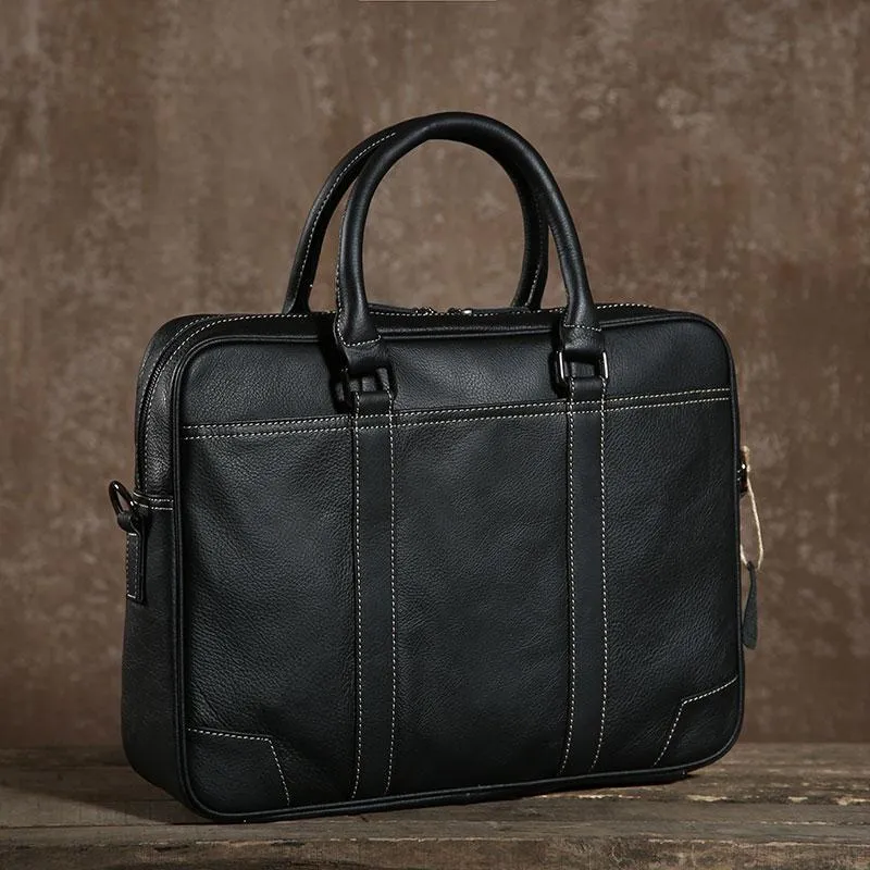 Handmade Leather Mens Cool Messenger Bag Work Bag Business Bags Briefcase Bag for men