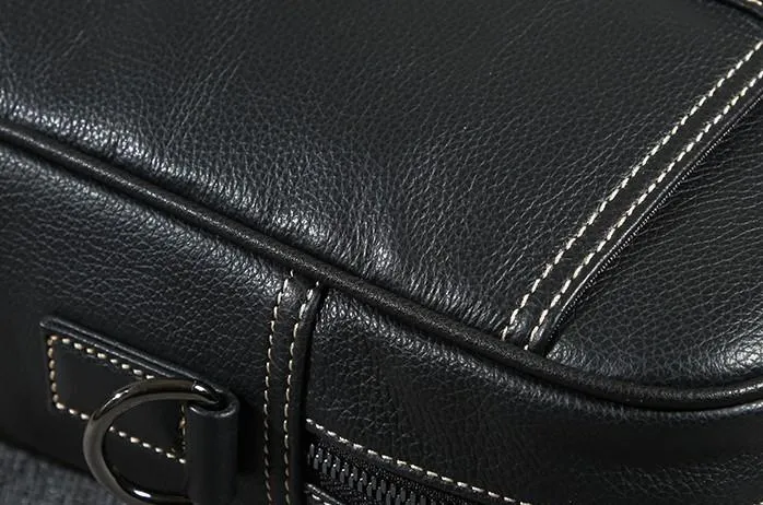 Handmade Leather Mens Cool Messenger Bag Work Bag Business Bags Briefcase Bag for men
