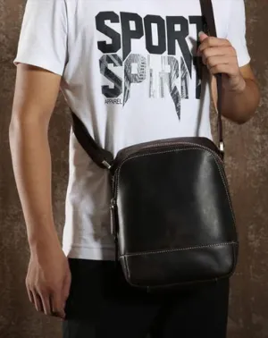 Handmade Leather Mens Cool Small Shoulder Bags Messenger Bag for men