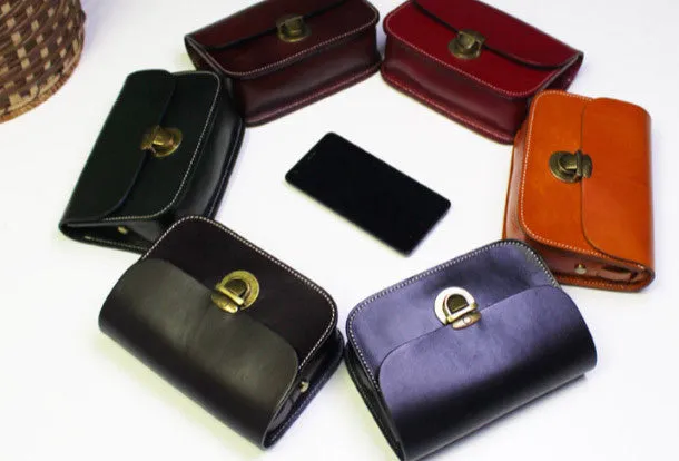 Handmade Leather shoulder bag black vintage for women leather crossbody bag