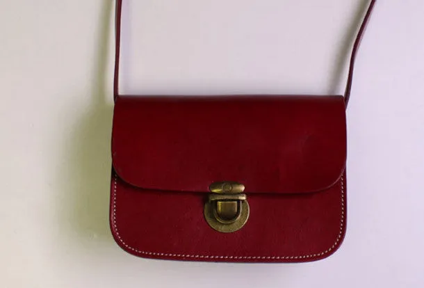 Handmade Leather shoulder bag black vintage for women leather crossbody bag