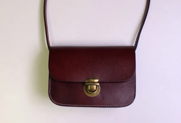 Handmade Leather shoulder bag black vintage for women leather crossbody bag
