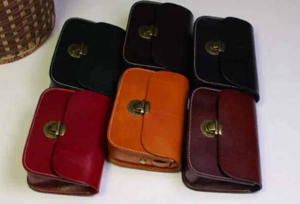 Handmade Leather shoulder bag black vintage for women leather crossbody bag