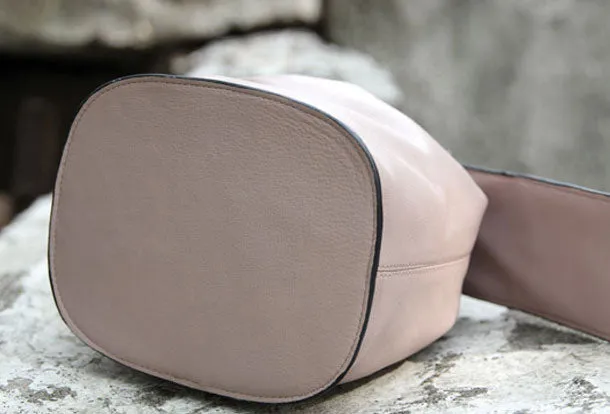 Handmade small phone bucket purse leather crossbody bag shoulder bag women