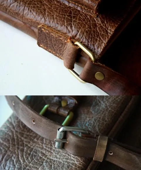 Handmade Vintage Leather Mens Small Messenger Bag Coffee Cell Phone Shoulder Bag for Men