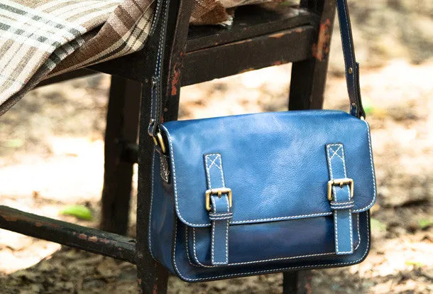 Handmade vintage leather Satchel Bags crossbody bag Shoulder Bag for girl women