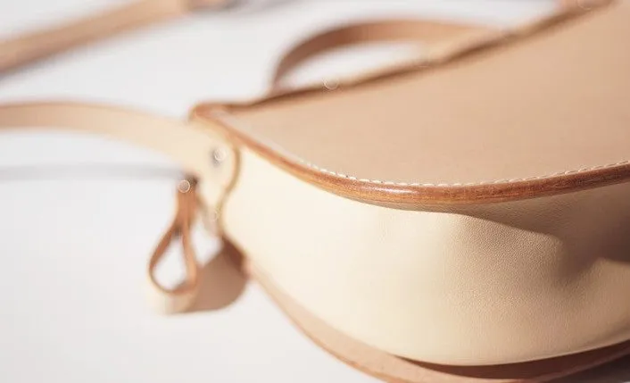 Handmade Womens Leather Saddle Shoulder Bag Purse Saddle Handbag Bag for Women