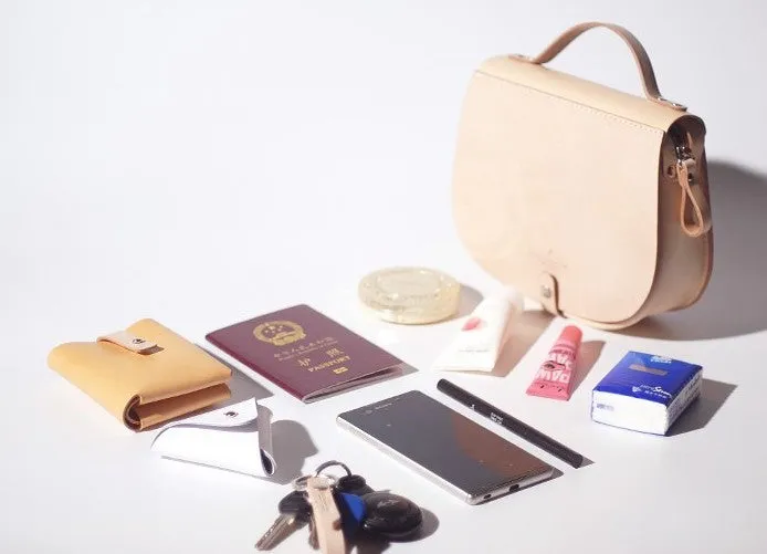 Handmade Womens Leather Saddle Shoulder Bag Purse Saddle Handbag Bag for Women