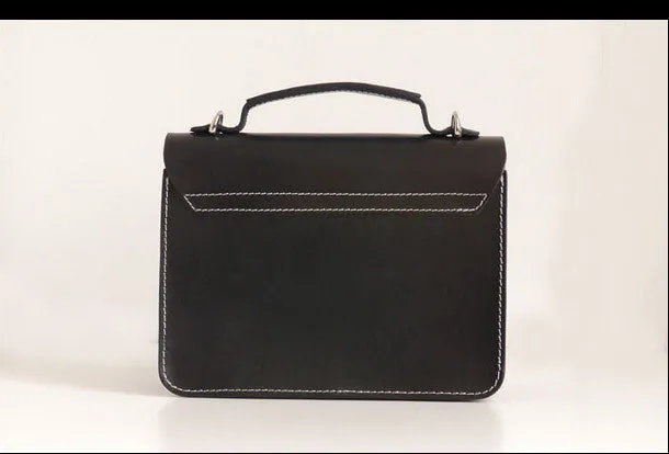 Handmade Womens Leather shoulder bags Satchel Bag School Bag for women