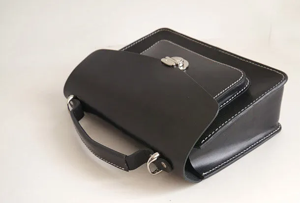 Handmade Womens Leather shoulder bags Satchel Bag School Bag for women
