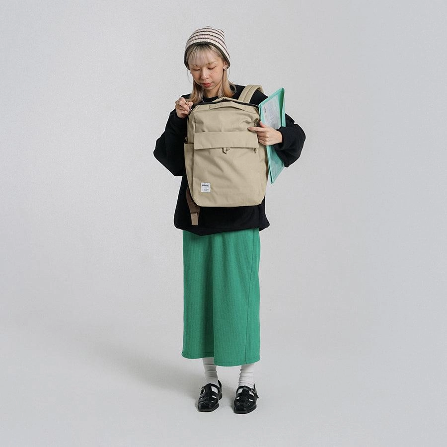 HELLOLULU Carter All Day Backpack Fog Khaki