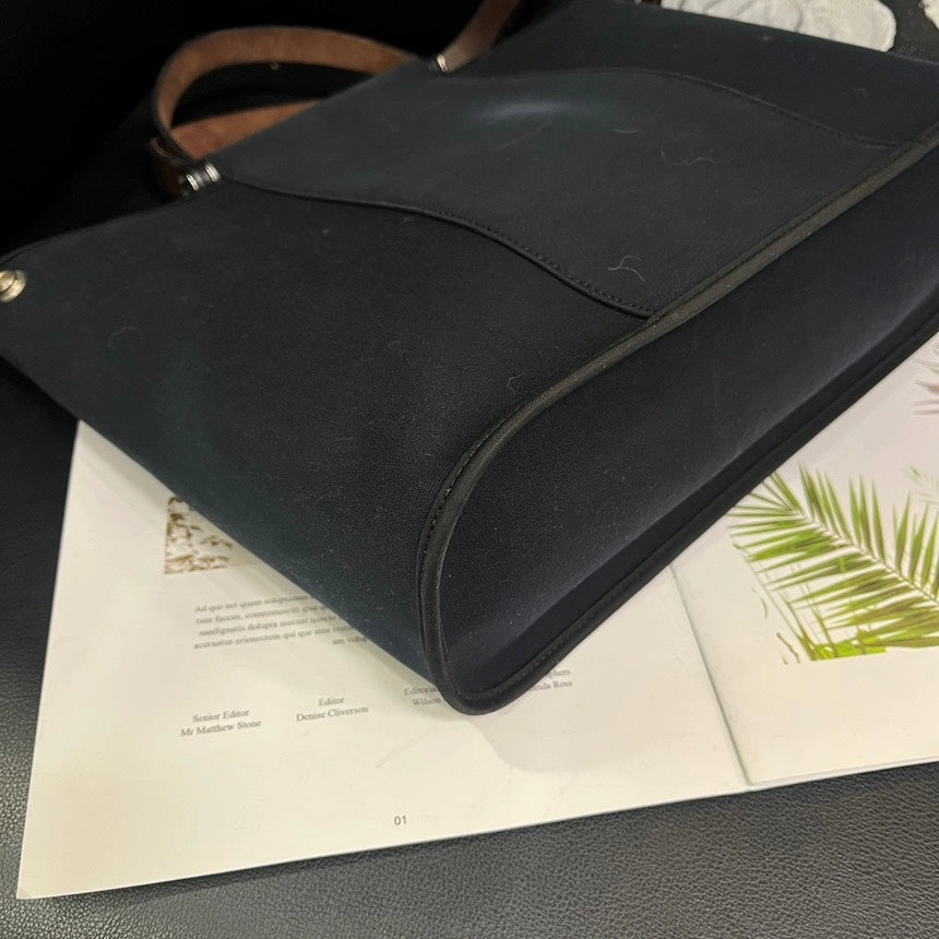 Hermes Cabag Black Shoulder Bag Square Frame