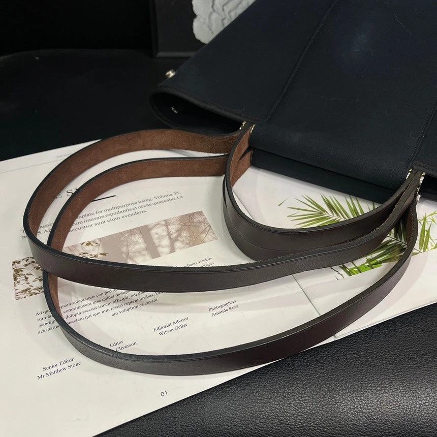 Hermes Cabag Black Shoulder Bag Square Frame