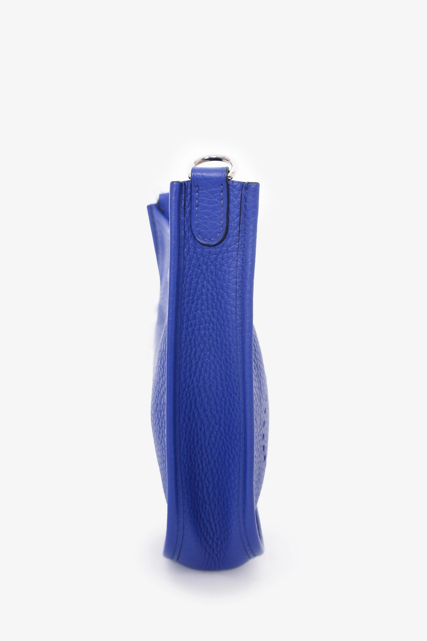 Herms 2018 Blue Electrique Clemence Leather Evelyne TPM Crossbody