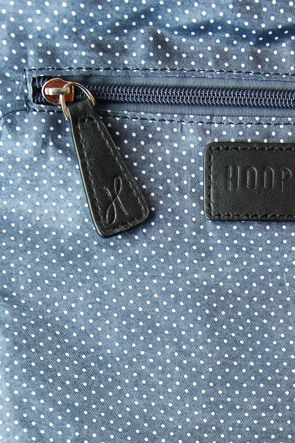 HOOPLA LEATHER CROSSBODY SLOUCH BAG BLACK