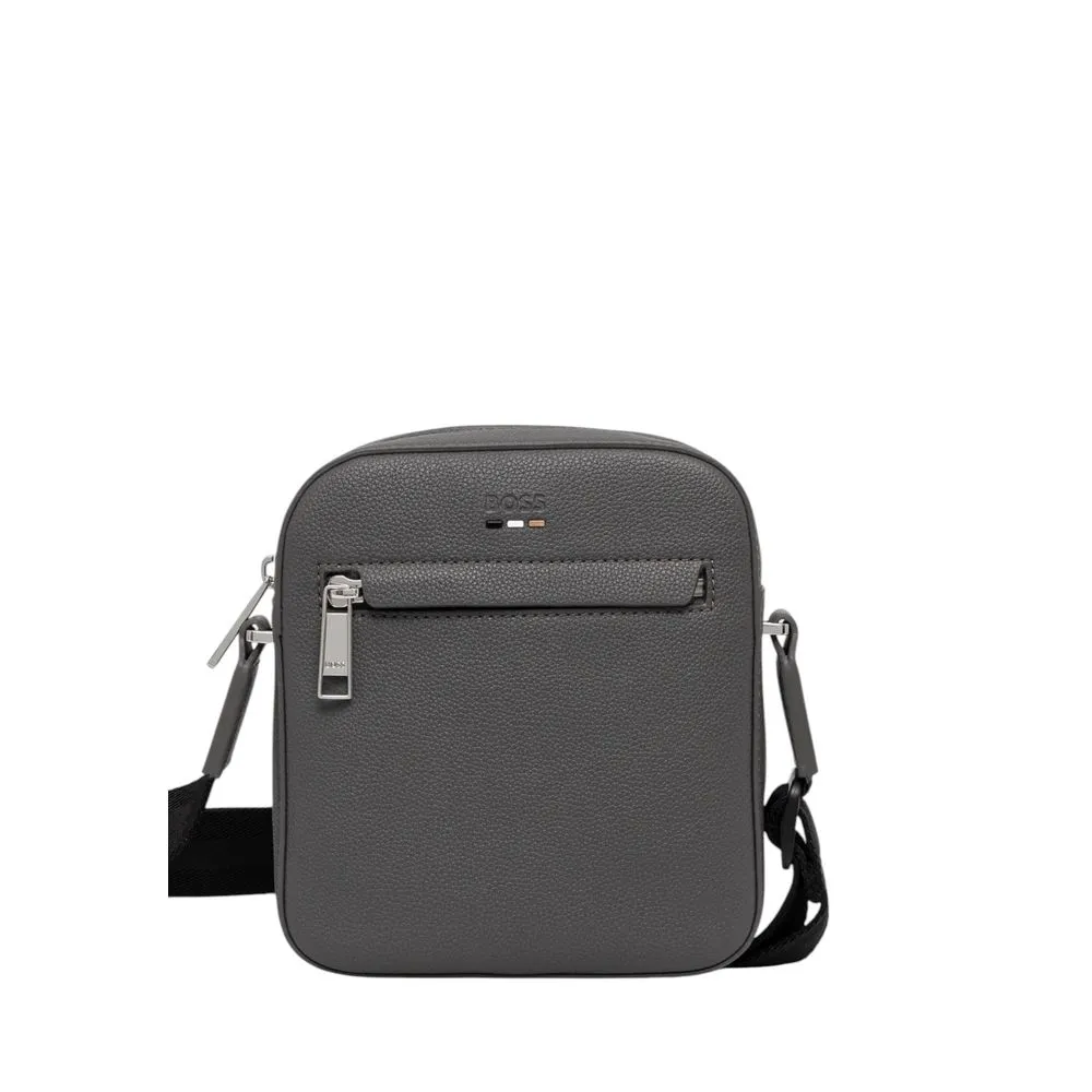 Hugo Boss Gray Recycled Polyethylene Messenger Bag