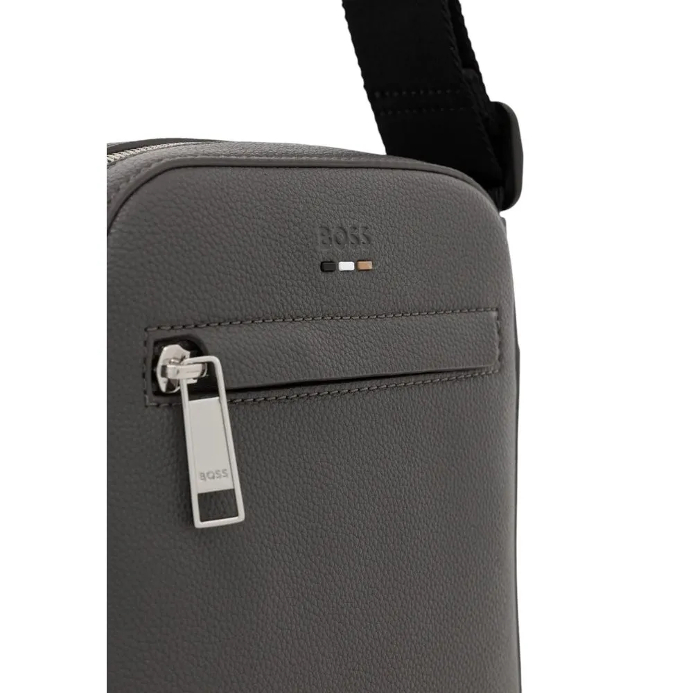 Hugo Boss Gray Recycled Polyethylene Messenger Bag