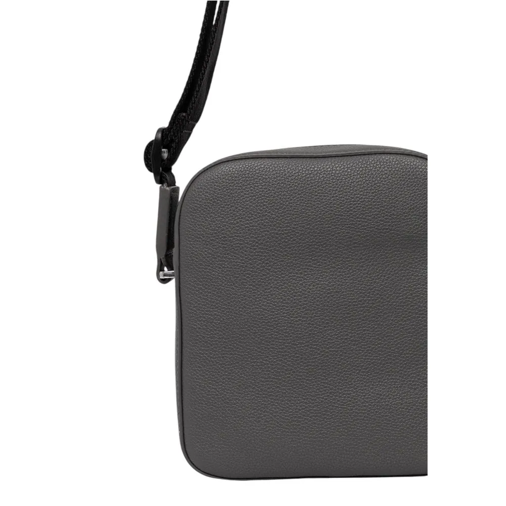 Hugo Boss Gray Recycled Polyethylene Messenger Bag