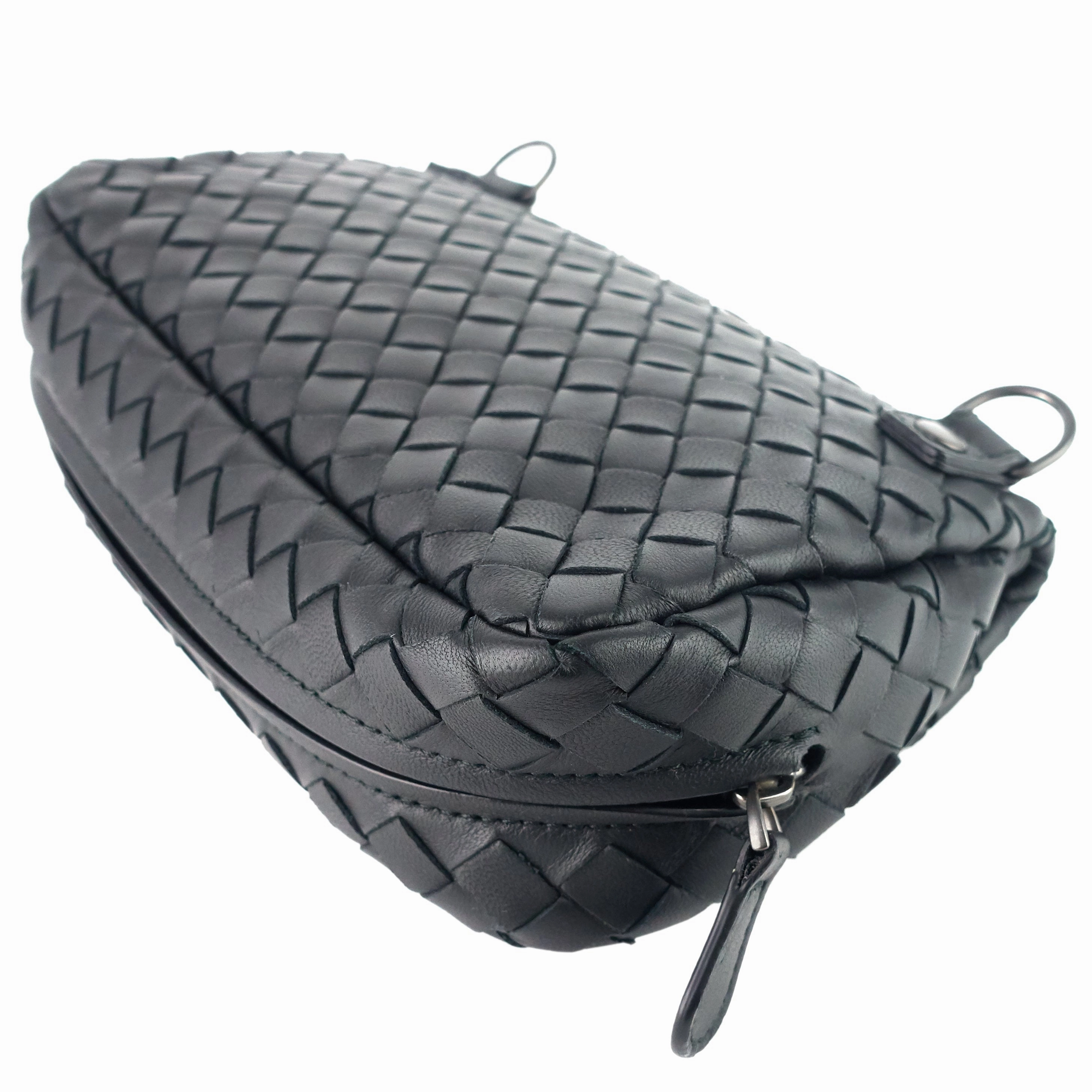 Intrecciato Nappa Leather Expandable Chain Crossbody Bag