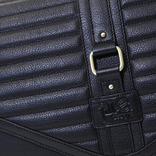Jill-E Designs Veronica 15" Leather Laptop Bag, Black (419392)