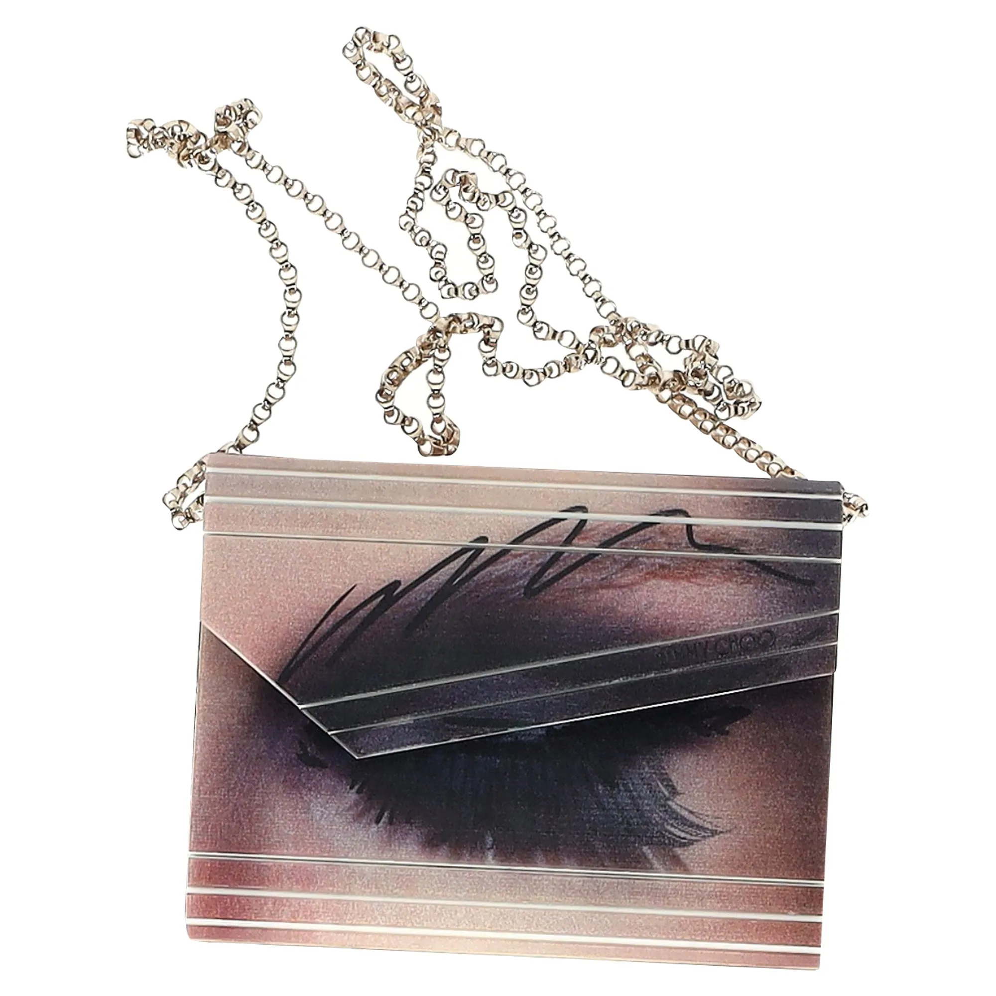 Jimmy Choo Lenticular Printed Candy Clutch in Multicolor Acrylic