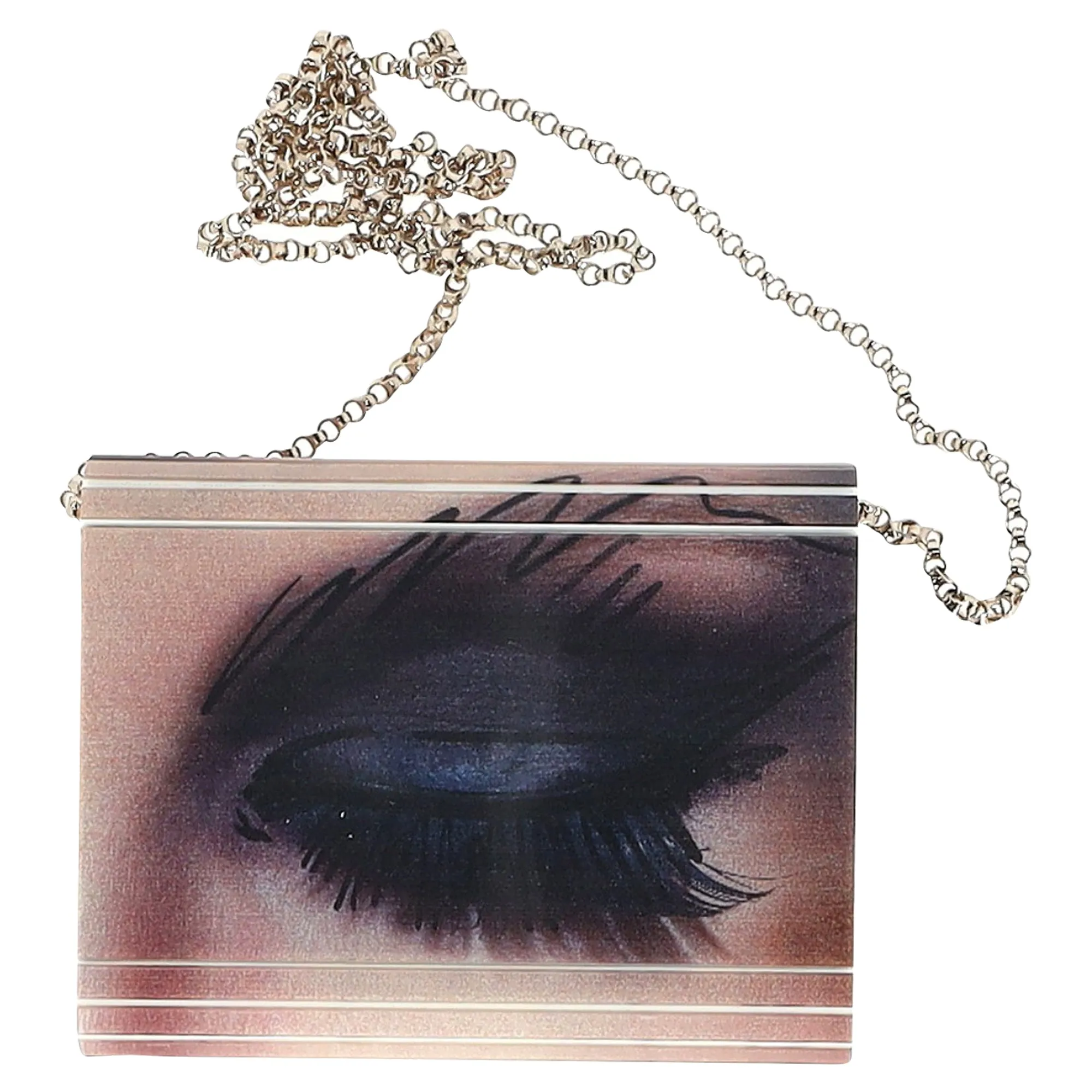 Jimmy Choo Lenticular Printed Candy Clutch in Multicolor Acrylic