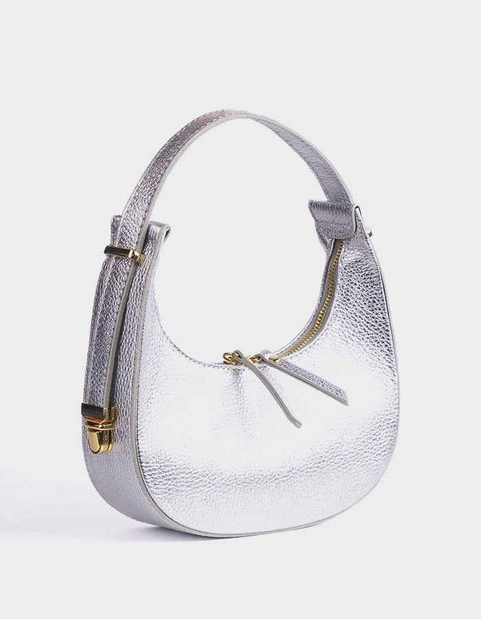 Josette Silver Metal Leather