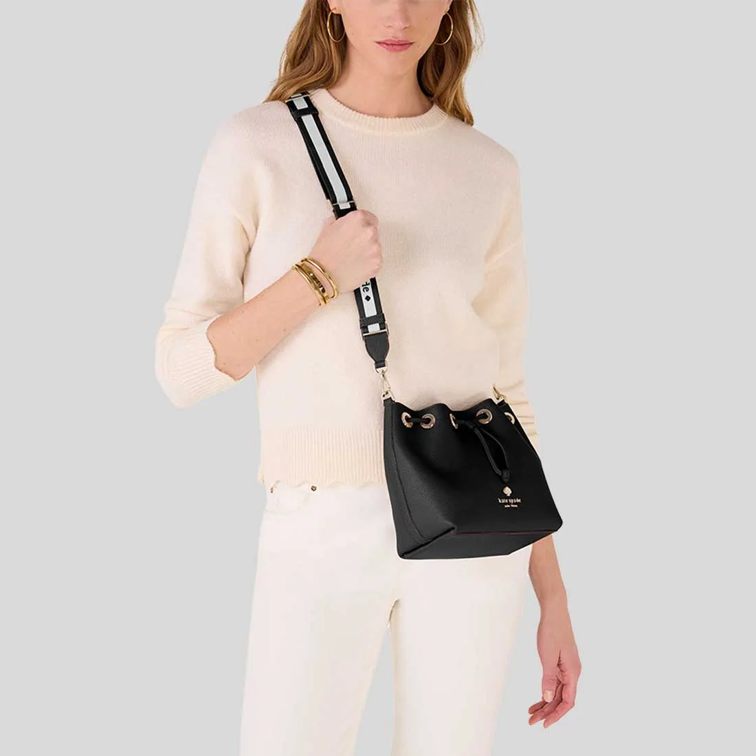 KATE SPADE Emma Small Bucket Bag Black KK071