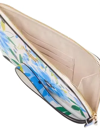 Kate Spade New York Lucy Floral Medium L-Zip Wristlet