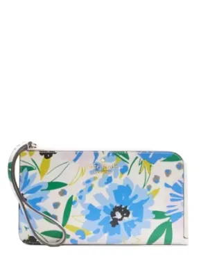 Kate Spade New York Lucy Floral Medium L-Zip Wristlet