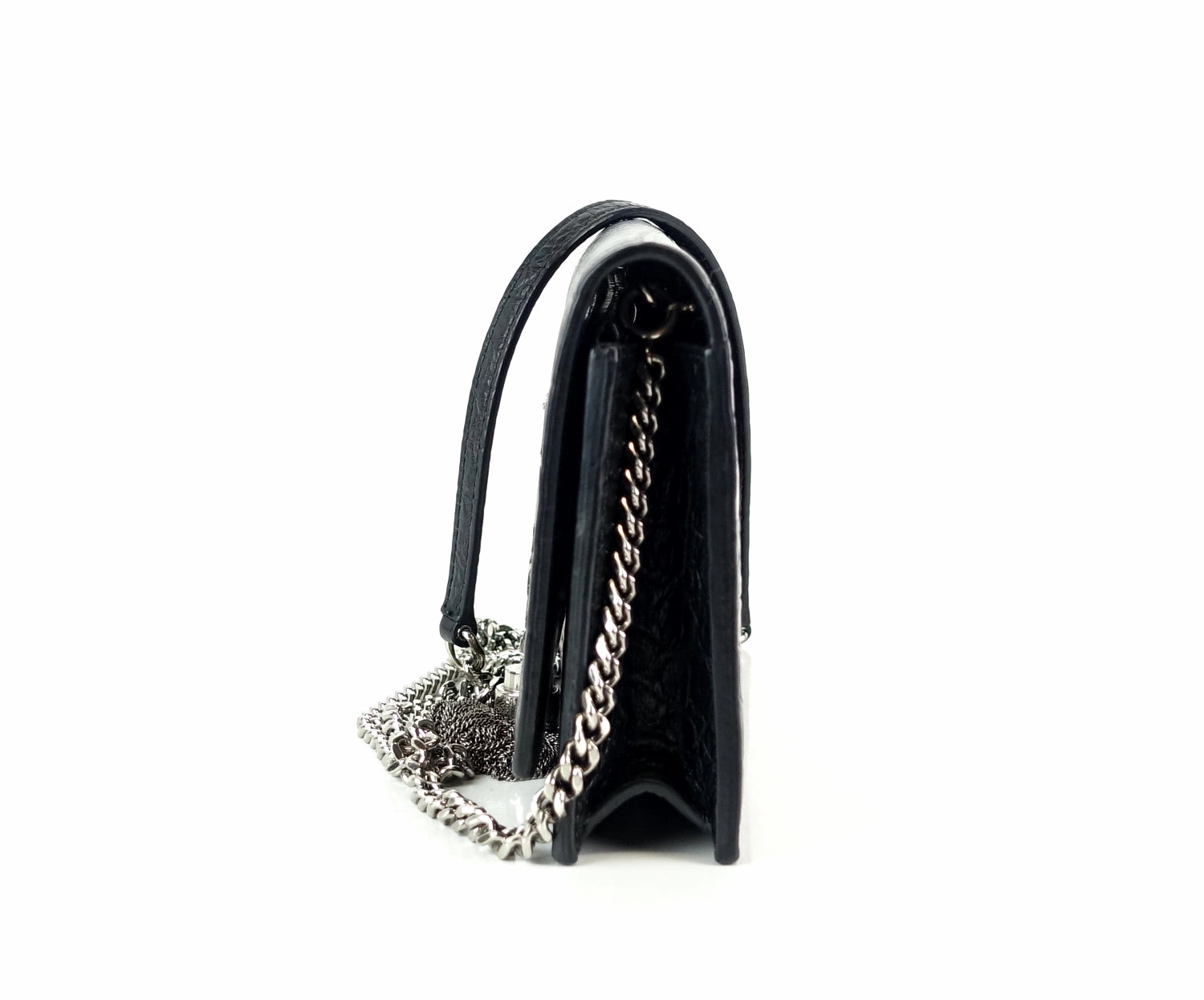 Kate Croc Embossed Calf Leather Tassel Bag