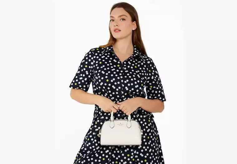 Kate Spade Madison Saffiano Leather Duffle Crossbodybag- Meringue