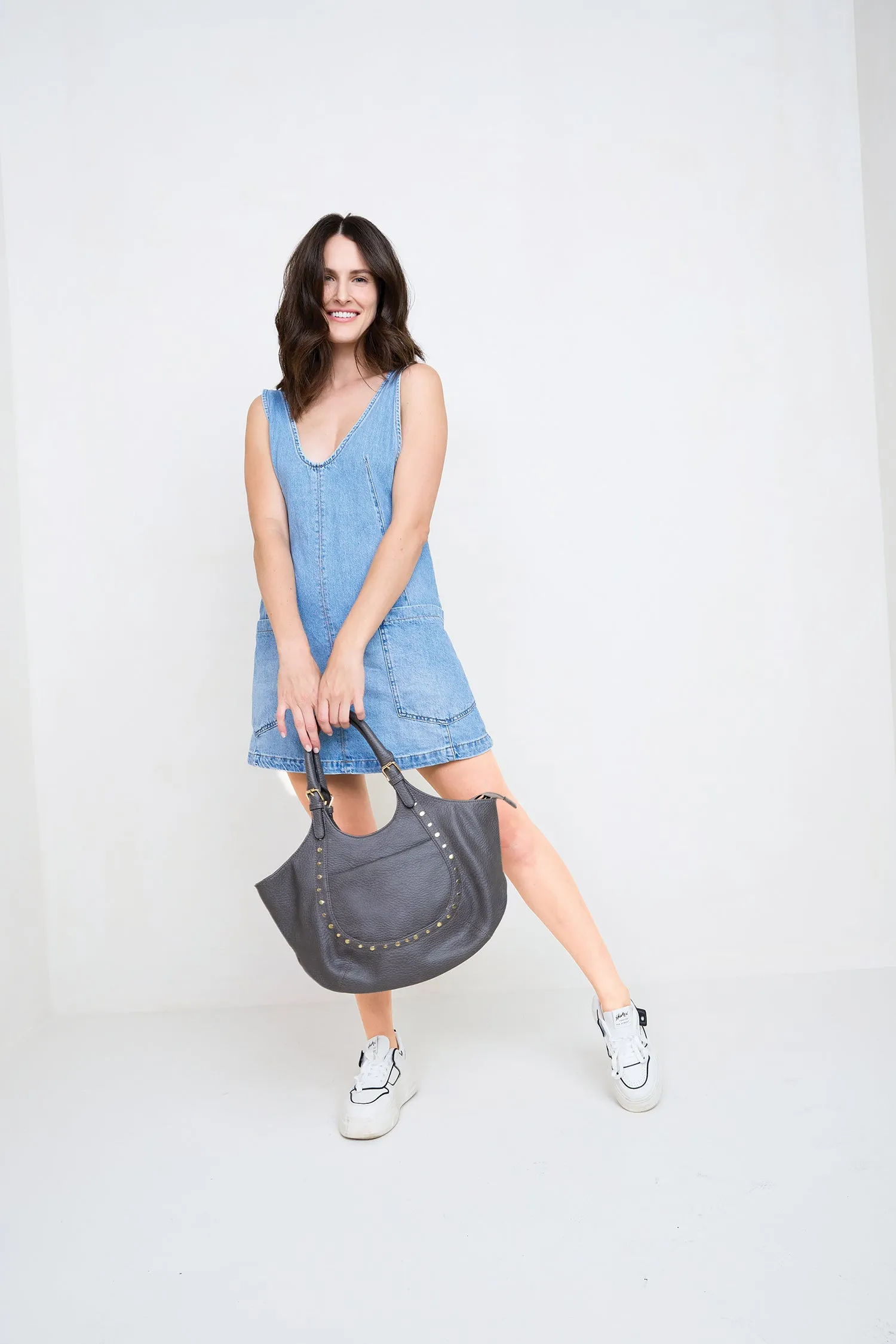 Kay Vegan Studded Hobo