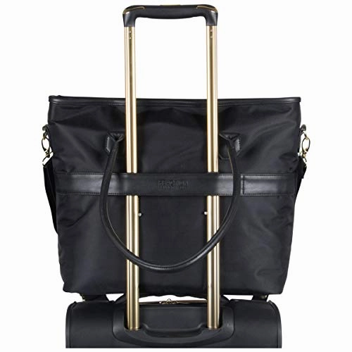 Kenneth Cole Reaction Twill with Quilted Chevron 15 Laptop Tote Black One Size