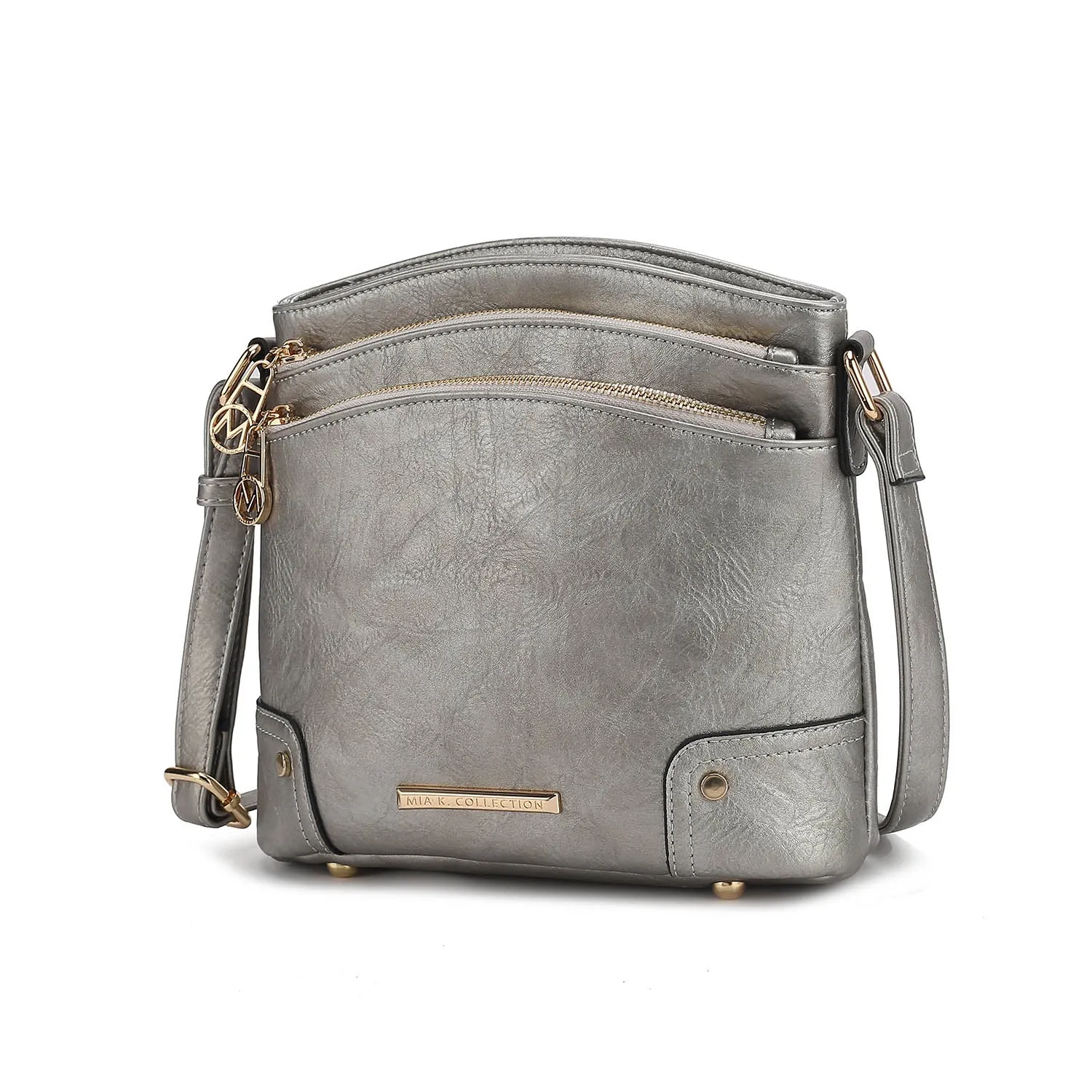 Kenya Crossbody Shoulder Womens Bag Stylish Vegan Leather with Gold-Tone Accents by Mia K