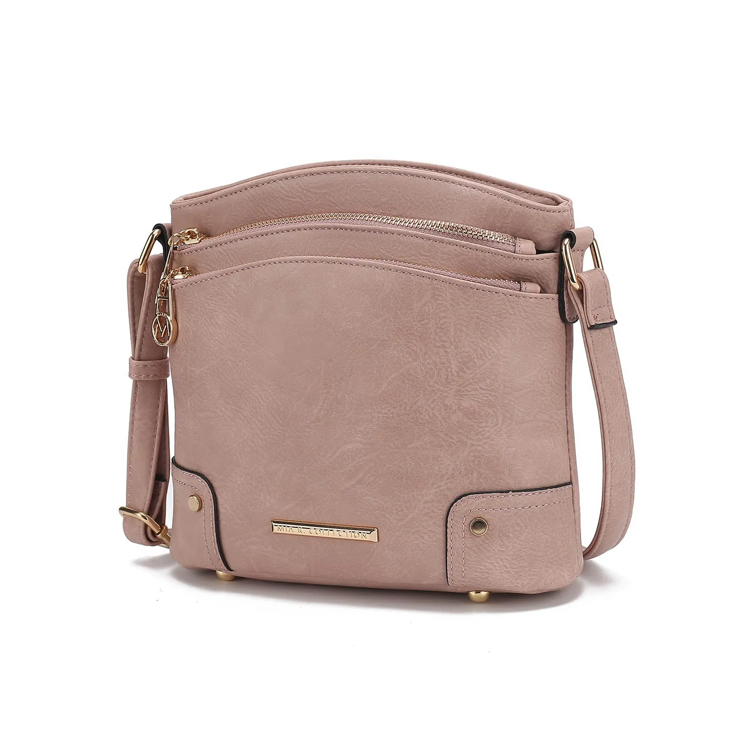 Kenya Crossbody Shoulder Womens Bag Stylish Vegan Leather with Gold-Tone Accents by Mia K