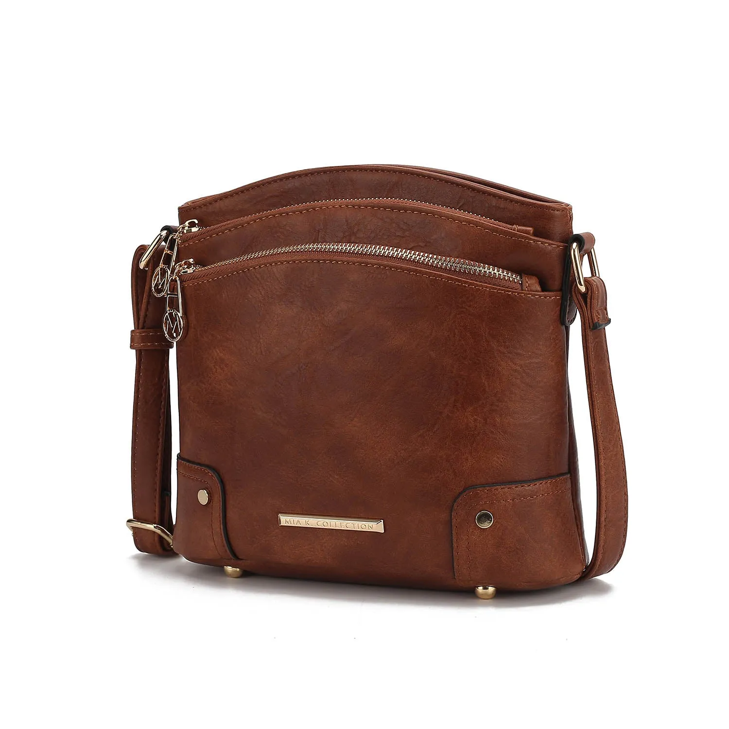 Kenya Crossbody Shoulder Womens Bag Stylish Vegan Leather with Gold-Tone Accents by Mia K