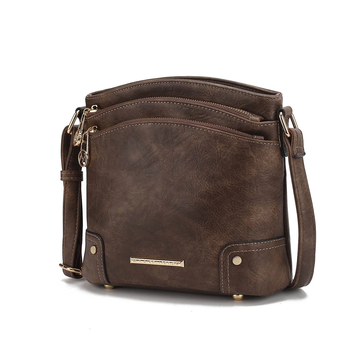 Kenya Crossbody Shoulder Womens Bag Stylish Vegan Leather with Gold-Tone Accents by Mia K