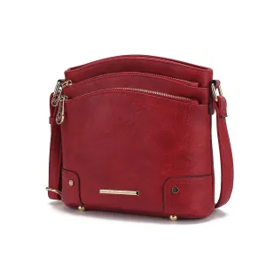 Kenya Crossbody Shoulder Womens Bag Stylish Vegan Leather with Gold-Tone Accents by Mia K