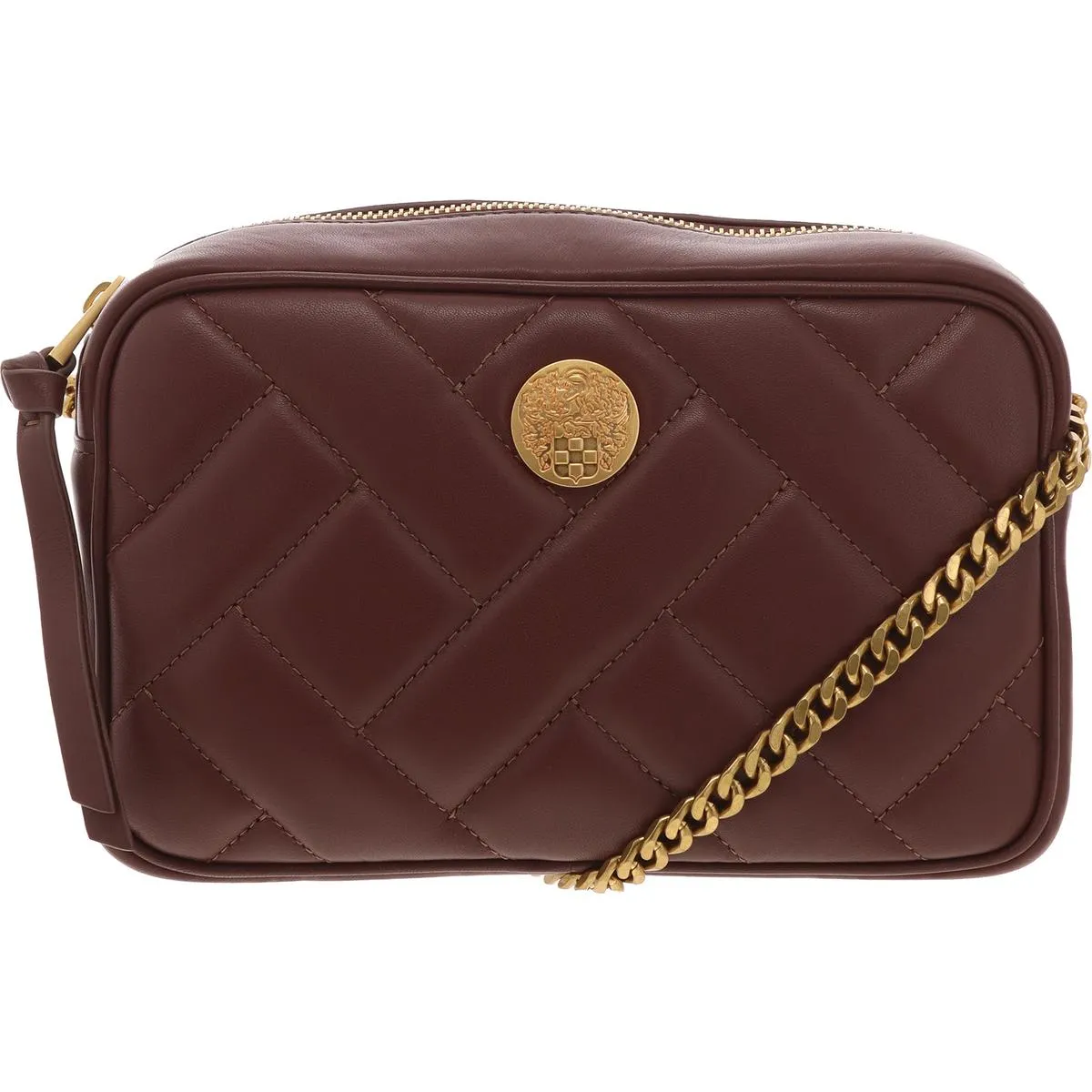 Kisho Womens Quilted Leather Crossbody Handbag