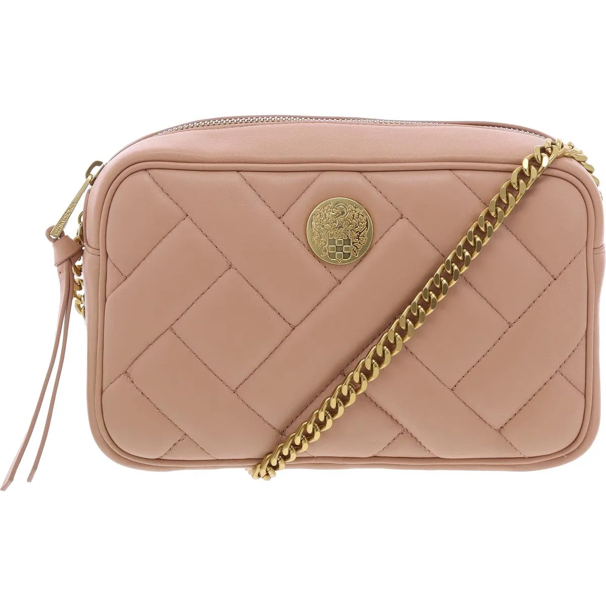 Kisho Womens Quilted Leather Crossbody Handbag