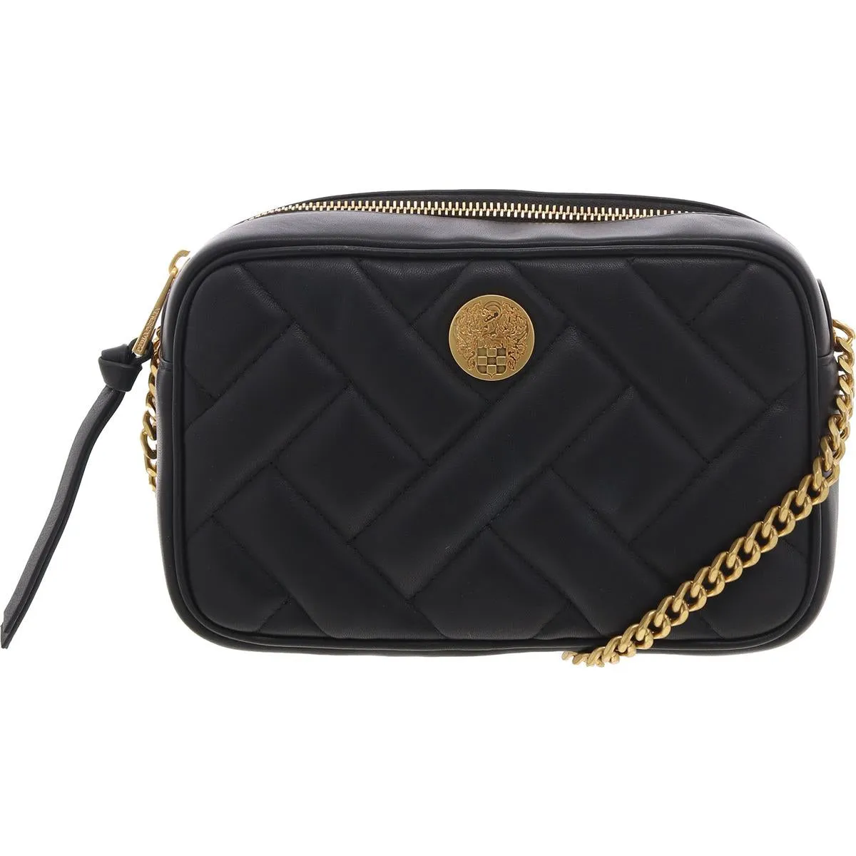 Kisho Womens Quilted Leather Crossbody Handbag